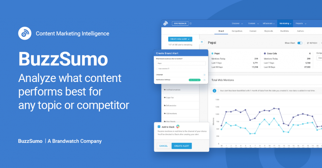 Buzzsumo social media marketing research tool